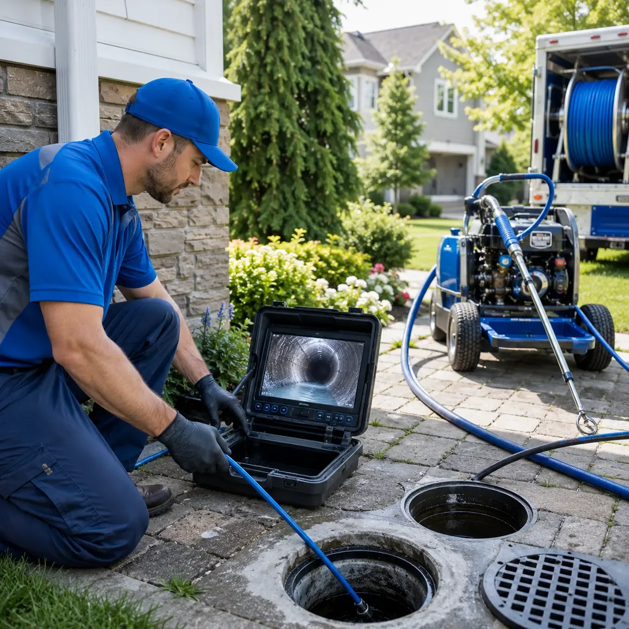 Outdoor drain cleaning professionals serving De Pere, WI