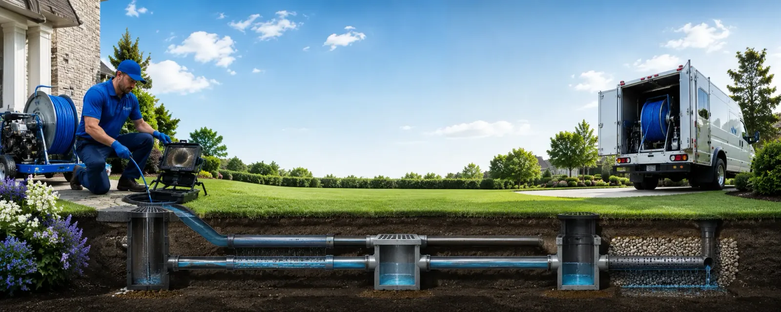 Outdoor drain cleaning information for De Pere, WI